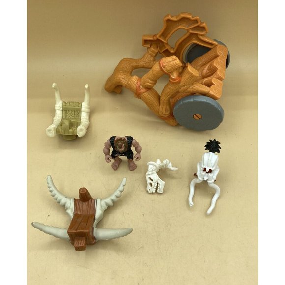 Imaginex Lot 6 Caveman Figure Wagon Horns Parts - Picture 8 of 8